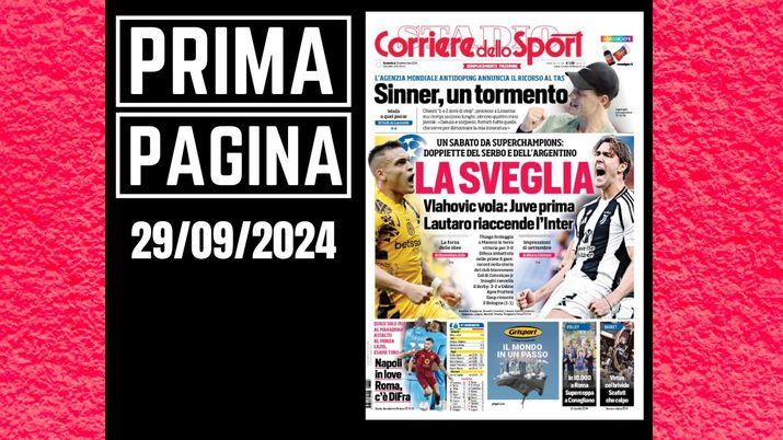 Prima pagina Corriere dello Sport: un sabato da Super Champions