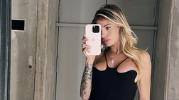 Chiara Nasti allo stadio per Lazio-Frosinone: sguardo magnetico per lady Zaccagni