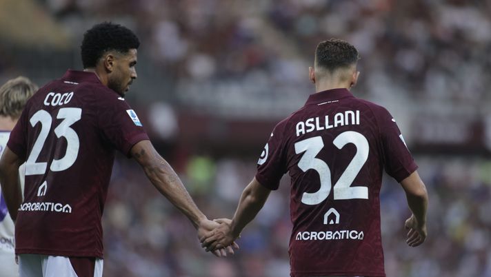 Saul Coco of Torino FC and Kristjan Asllani of Torino FC during the Italian Serie A, 2025/26 season, football match between Torino FC and ACF Fiorentina on 31 August 2025 at Stadio Olimpico Grande Torino, Turin, Italy. Photo Nderim Kaceli Sondaggio – Quale voto merita il mercato estivo del Torino? - immagine 1