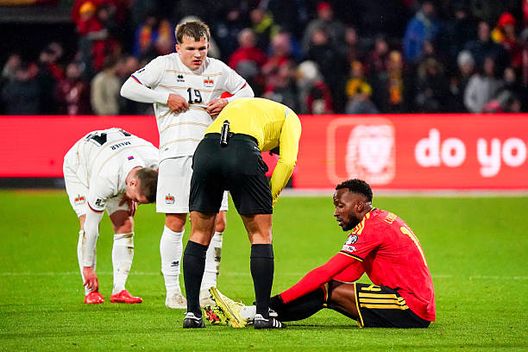 Il momento dell'infortunio. (Photo by Gabriel Calvino Alonso/BSR Agency/Getty Images)