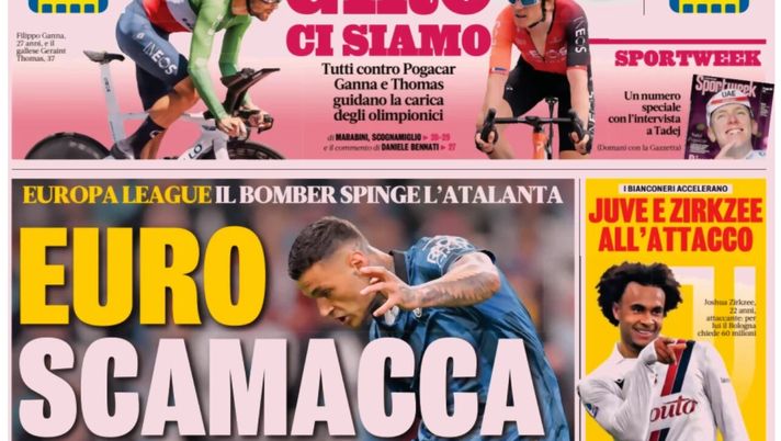 Prima pagina gazzetta dello sport oggi