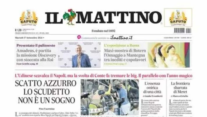 prima pagina il mattino oggi