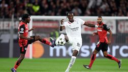 Bayer Leverkusen-Milan, basta Boniface: Theo fermato dalla traversa