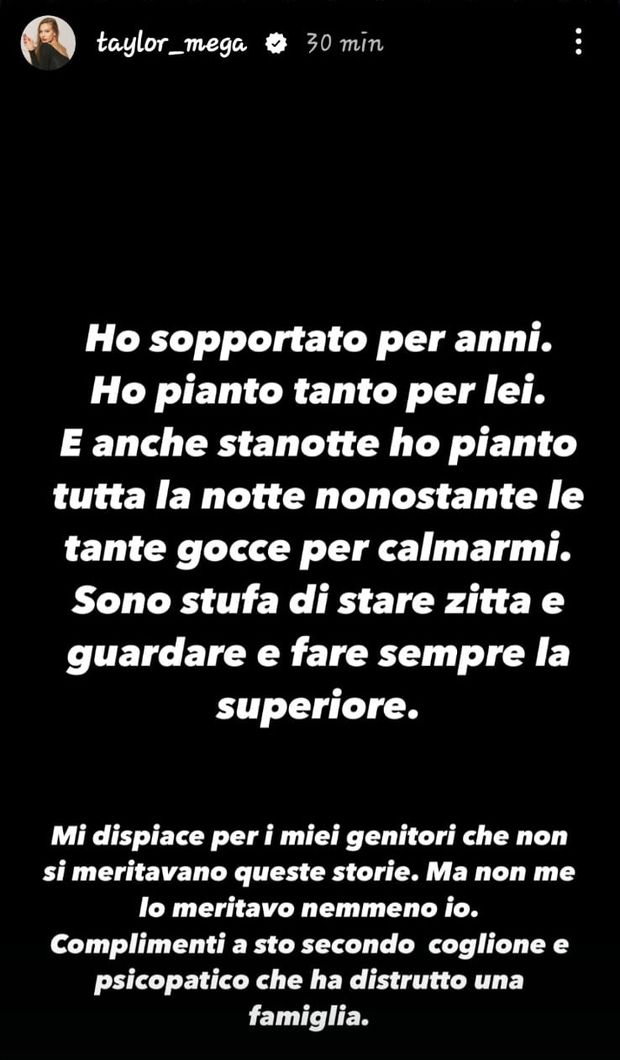 Taylor Mega, attacco durissimo alla sorella: “Ti sei messa col mio ex, sarai sempre seconda scelta”- immagine 5