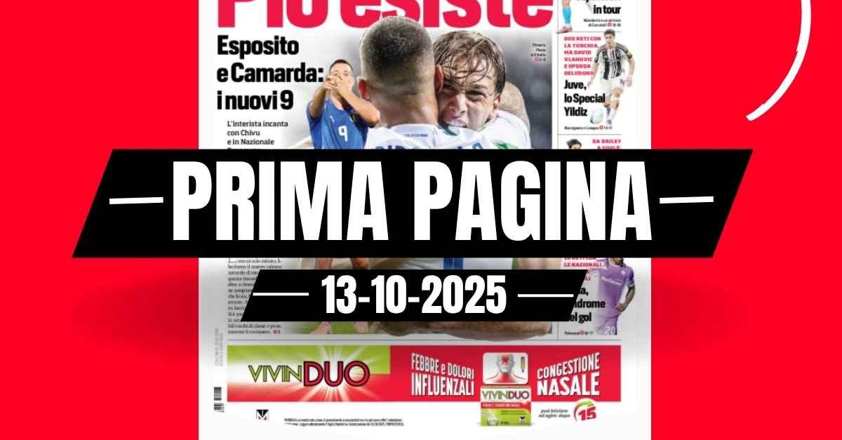 prima pagina corriere dello sport esposito e camarda i nuovi 9 dell8217italia