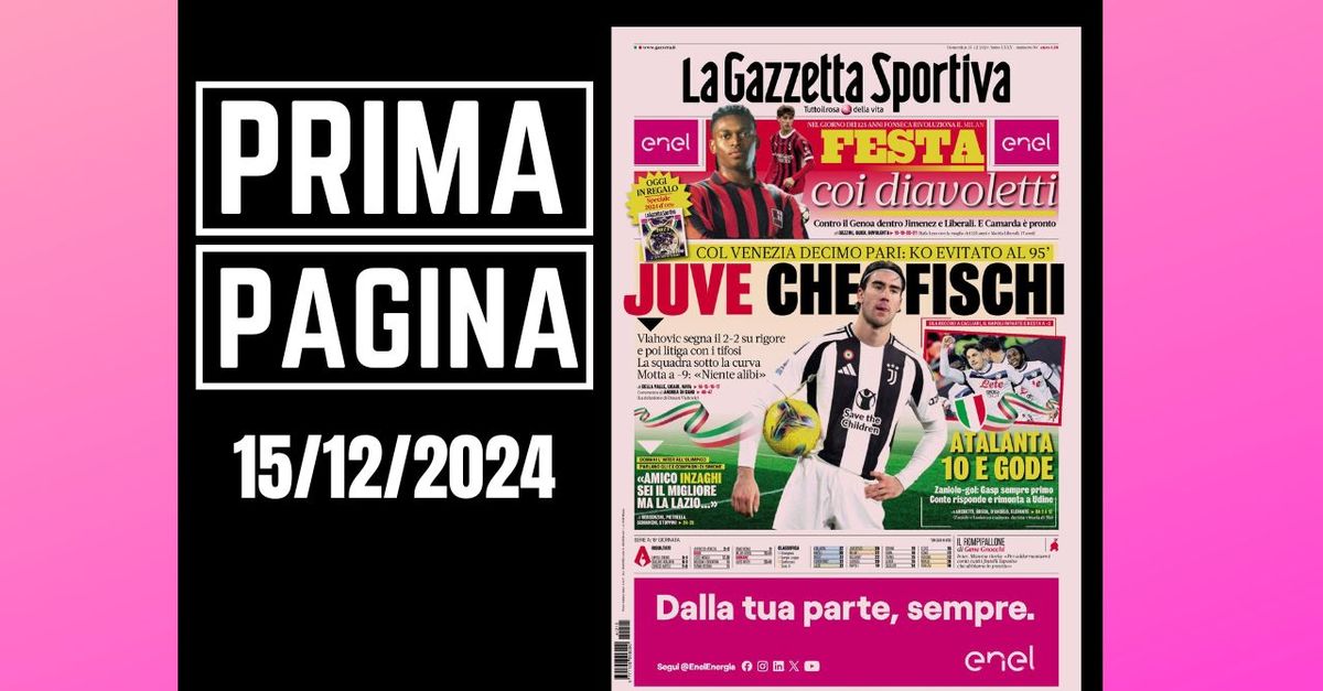 Prima pagina Gazzetta dello Sport: “Milan, festa coi diavoletti”