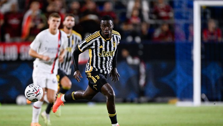 Timothy Weah (centrocampista Juventus) qui contro il Milan | Serie A News (Getty Images) Timothy Weah Juventus conferenza Milan