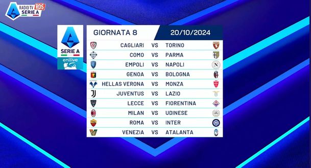 Serie A 24-25, il calendario completo: da Inter-Milan alla Juve, tutte le giornate - immagine 32