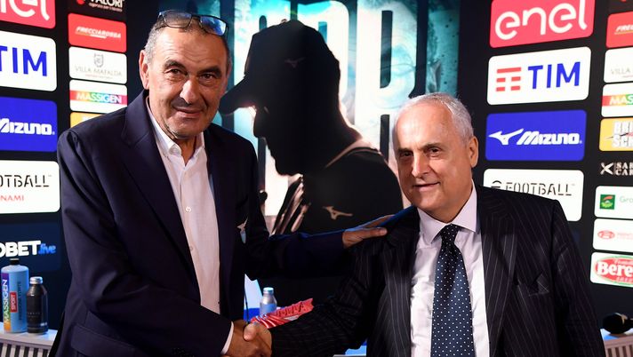 Maurizio Sarri e Claudio Lotito Maurizio Sarri e Claudio Lotito