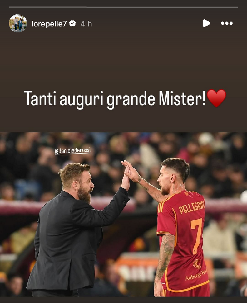 De Rossi compie gli anni, il messaggio di Pellegrini: “Tanti auguri grande mister”- immagine 2