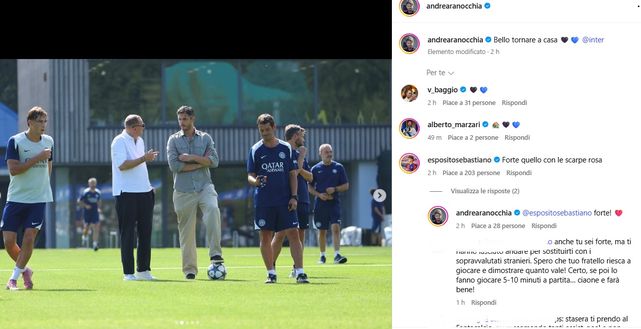 Inter, Ranocchia nei giorni scorsi ad Appiano: “Bello tornare a casa”. Ed Esposito…- immagine 2