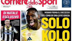 PRIMA PAGINA CORRIERE DELLO SPORT OGGI: “Di Natale: Napoli, ogni gol un colpo al cuore”