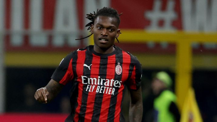 Rafael Leao, attaccante AC Milan, qui durante Milan-Juventus di Serie A