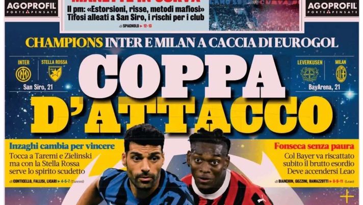 PRIMA PAGINA GAZZETTA DELLO SPORT OGGI: “Inzaghi al rinnovo, ci metto la firma”