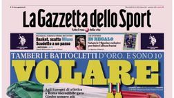 PRIMA PAGINA GAZZETTA DELLO SPORT OGGI: “Scacco Motta”