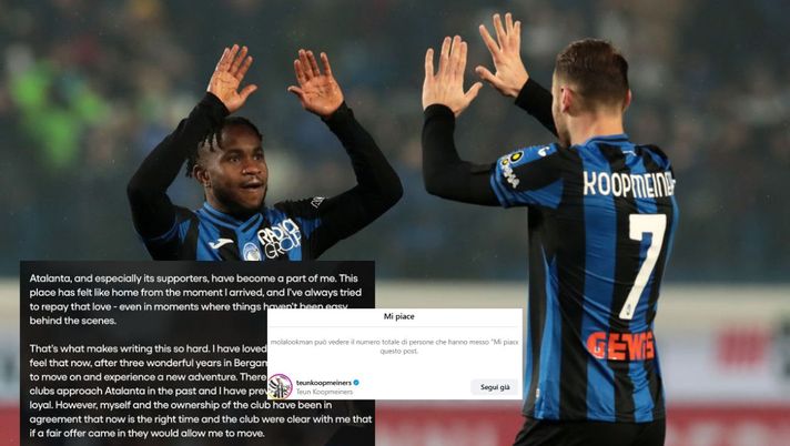 Lookman rompe con l’Atalanta sui social. C’è il like di Koopmeiners - immagine 1