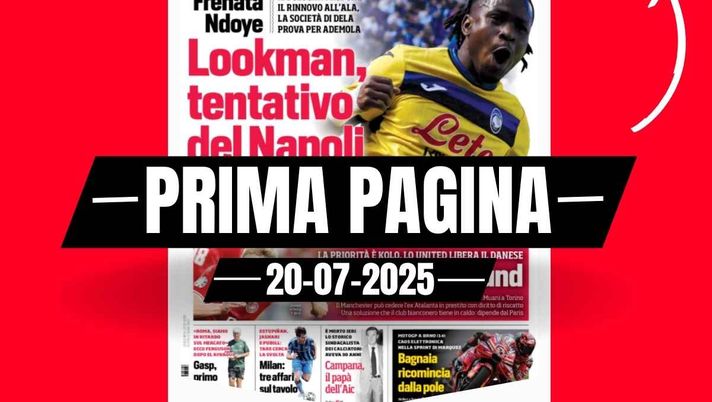 Prima pagina Corriere dello Sport: Milan, Estupinan, Pubill, Jashari. Tare cerca la svolta