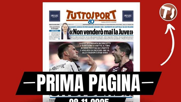Prima pagina Tuttosport: 'Milan da sorpasso con Leao e Nkunku'