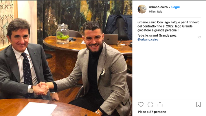 UFFICIALE – Iago Falque rinnova sino al 2022. Cairo: “Grande giocatore e grande persona” UFFICIALE – Iago Falque rinnova sino al 2022. Cairo: “Grande giocatore e grande persona” - immagine 1