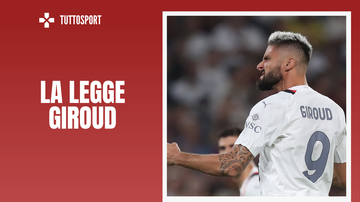 Olivier Giroud AC Milan Roma-Milan 1-2 Serie A 2023-2024