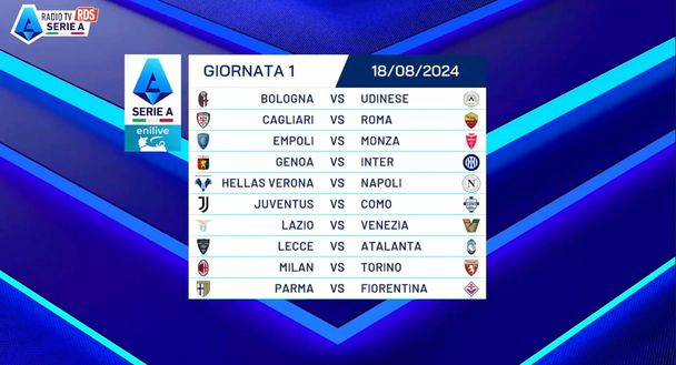Serie A 24-25, il calendario completo: da Inter-Milan alla Juve, tutte le giornate - immagine 39