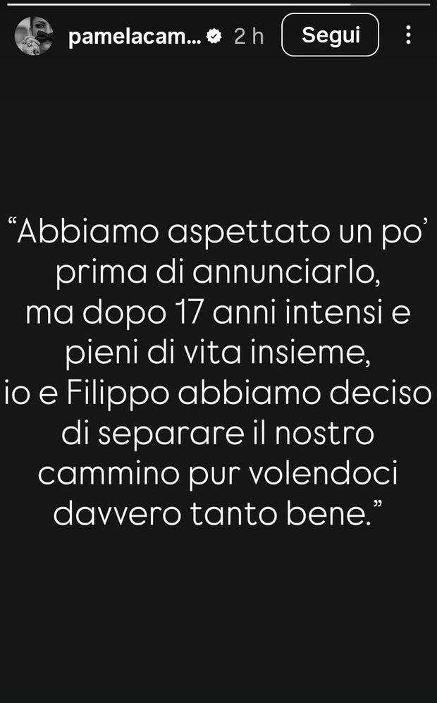 Filippo Bisciglia e Pamela Camassa si sono lasciati dopo 17 anni- immagine 2