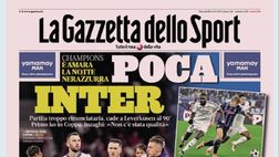 PRIMA PAGINA GAZZETTA DELLO SPORT: “Poca Inter, Dea quasi Real”