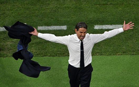 MUNICH, GERMANY - MAY 31: Simone Inzaghi, Head Coach of FC Internazionale, reacts during the UEFA Champions League Final 2025 between Paris Saint-Germain and FC Internazionale Milano at Munich Football Arena on May 31, 2025 in Munich, Germany. (Photo by Dan Mullan/Getty Images) inzaghi al hilal