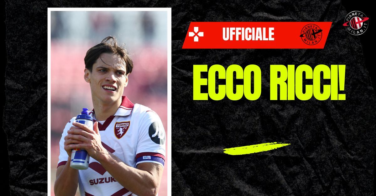 Ufficiale, Ricci è un nuovo giocatore del Milan: indosserà la maglia numero 4