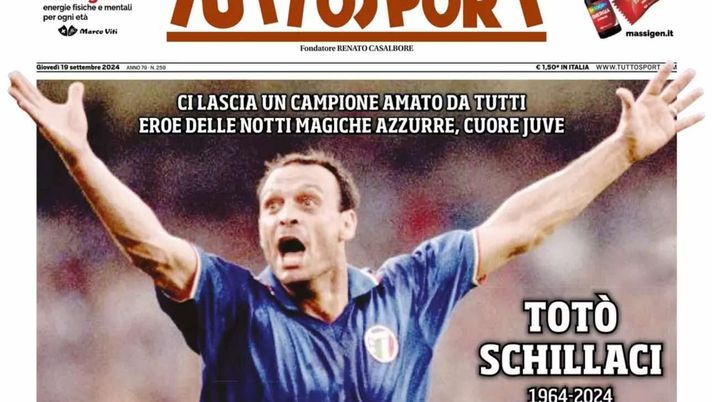 prima pagina tuttosport oggi