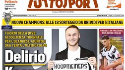 PRIMA PAGINA TUTTOSPORT OGGI: “Gioia Lukaku”