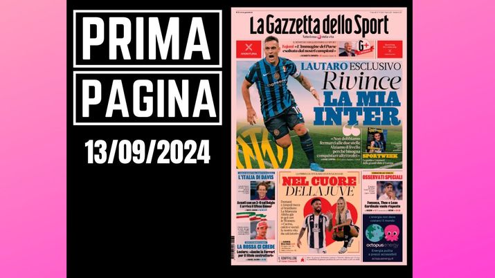 Prima pagina Gazzetta dello Sport: Milan, Fonseca: Cardinale vuole...