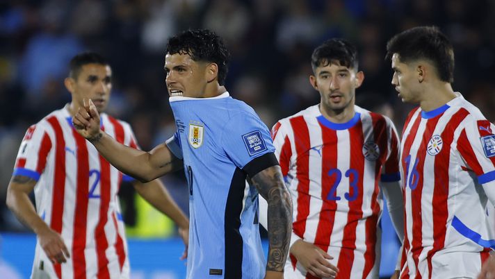 MONTEVIDEO, URUGUAY - SEPTEMBER 06: Brian Rodriguez of Uruguay reacts during the South American FIFA World Cup 2026 Qualifier between Uruguay and Paraguay at Centenario Stadium on September 06, 2024 in Montevideo, Uruguay. (Photo by Ernesto Ryan/Getty Images) Brian Rodriguez, Uruguay