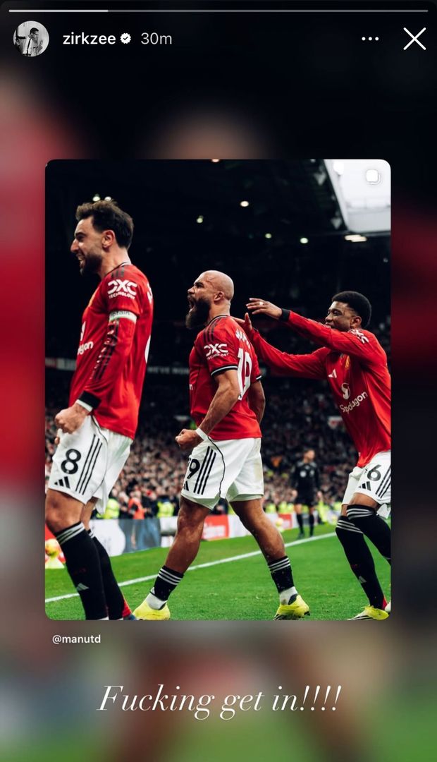 Derby di Manchester, Zirkzee festeggia la vittoria dello United sui social – FOTO- immagine 2