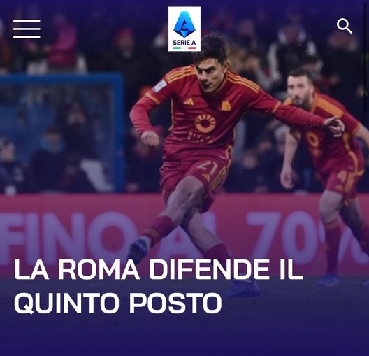 Serie A, gaffe sul sito: “La Roma difende il 5° posto”. Ma i giallorossi sono quarti- immagine 2