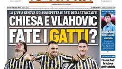 LA PRIMA PAGINA di TUTTOSPORT: “Chiesa e Vlahovic, fate i Gatti?”
