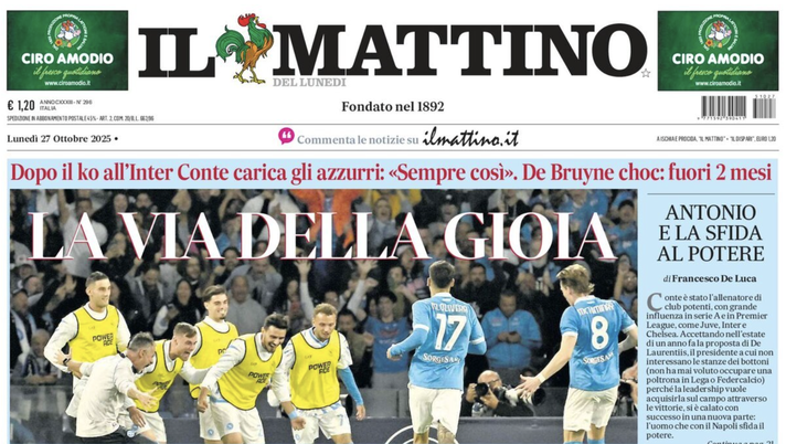 Il Napoli sui media: le prime pagine dei quotidiani di oggi- immagine 1