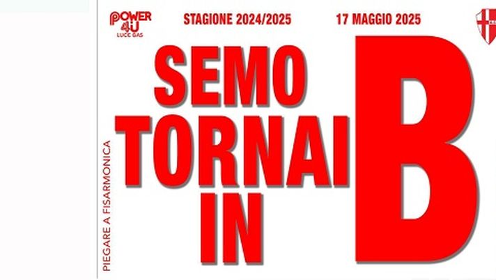 Padova-Virtus Entella, tornano i clap-banner. L’ultimo sarà “Semo tornai in B” - immagine 1