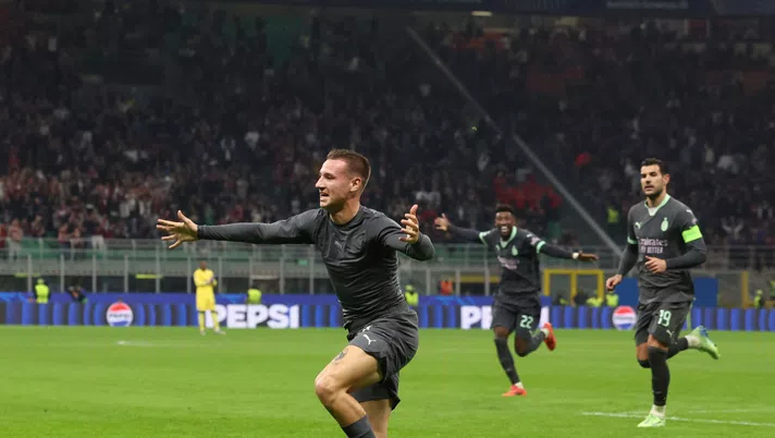Francesco Camarda AC Milan Milan-Bruges 3-1 Champions League 2024-2025