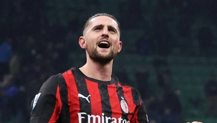 Adrien Rabiot (centrocampista AC Milan) esulta al termine del derby Inter-Milan 0-1 (Serie A 2025-2026) | News (Getty Images) Milan, Rabiot: 'Infortunio? Allegri mi chiedeva 3-4 volte al giorno quando tornavo. Ma ...'