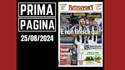 Prima pagina Tuttosport: Parma-Milan, Pecchia inguaia Fonseca