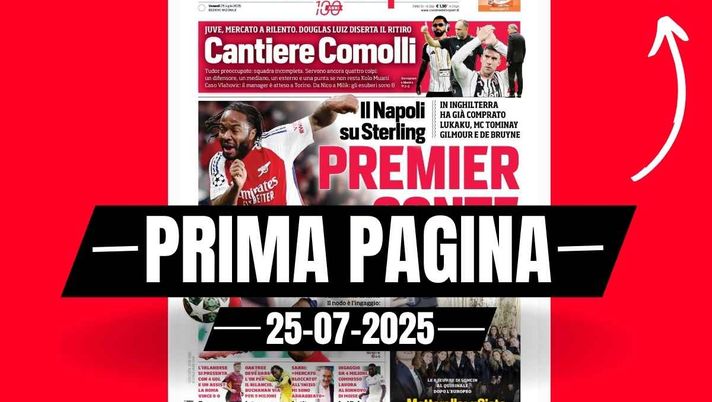 Prima pagina Corriere dello Sport: 'Il Napoli su Sterling'