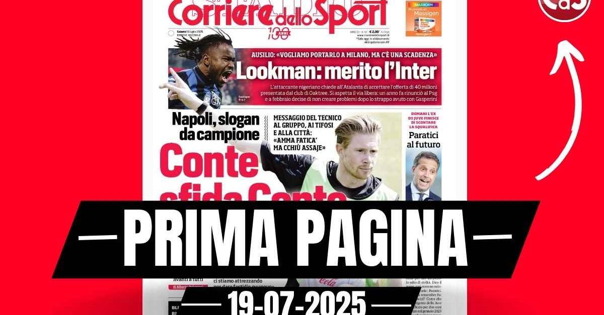 Prima pagina Corriere dello Sport: “Milan, missione Pubill”
