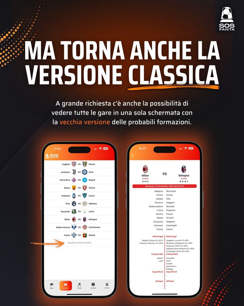 SOS Consiglia: ecco come avere le risposte al fantacalcio in ogni giornata- immagine 3