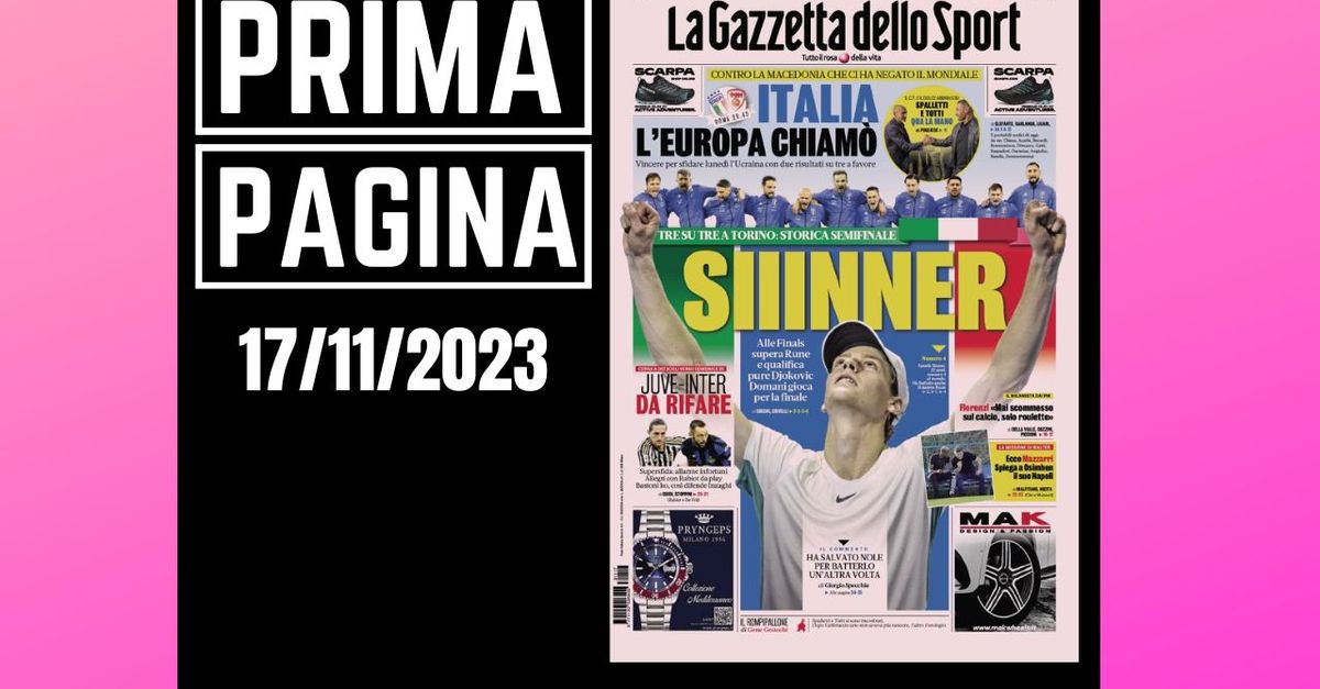 Prima pagina della Gazzetta dello Sport: “Italia, Europa chiamò”
