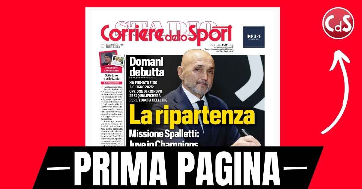 Prima pagina Corriere dello Sport: “Attacco Milan, il problema di Allegri: numeri disastrosi” Prima pagina Corriere dello Sport: “Attacco Milan, il problema di Allegri: numeri disastrosi”