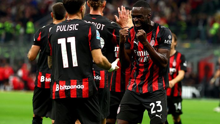 MILAN, ITALY - SEPTEMBER 28: Christian Pulisic of AC Milan celebrates with Fikayo Tomori after scoring the his team's second goal during the Serie A match between AC Milan and SSC Napoli at Giuseppe Meazza Stadium on September 28, 2025 in Milan, Italy. (Photo by Giuseppe Cottini/AC Milan via Getty Images) juventus-milan-allianz-stadium-serie-a-sesta-giornata-diretta-live-dazn-risultato-gol-probabili-formazioni-ufficiali-interviste-dichiarazioni-news