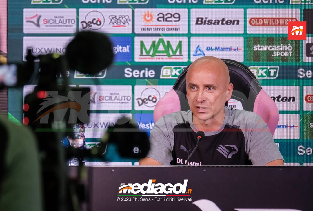 FOTO PALERMO, verso la Reggiana: Eugenio Corini in sala stampa (GALLERY) - immagine 8