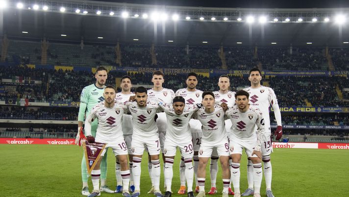 VERONA, ITALY - JANUARY 4: Torino FC start team eleven during the Serie A match between Hellas Verona FC and Torino FC at Stadio Marcantonio Bentegodi on January 4, 2026 in Verona, Italy. (Photo by Stefano Guidi - Torino FC/Torino FC 1906 via Getty Images) verona-torino