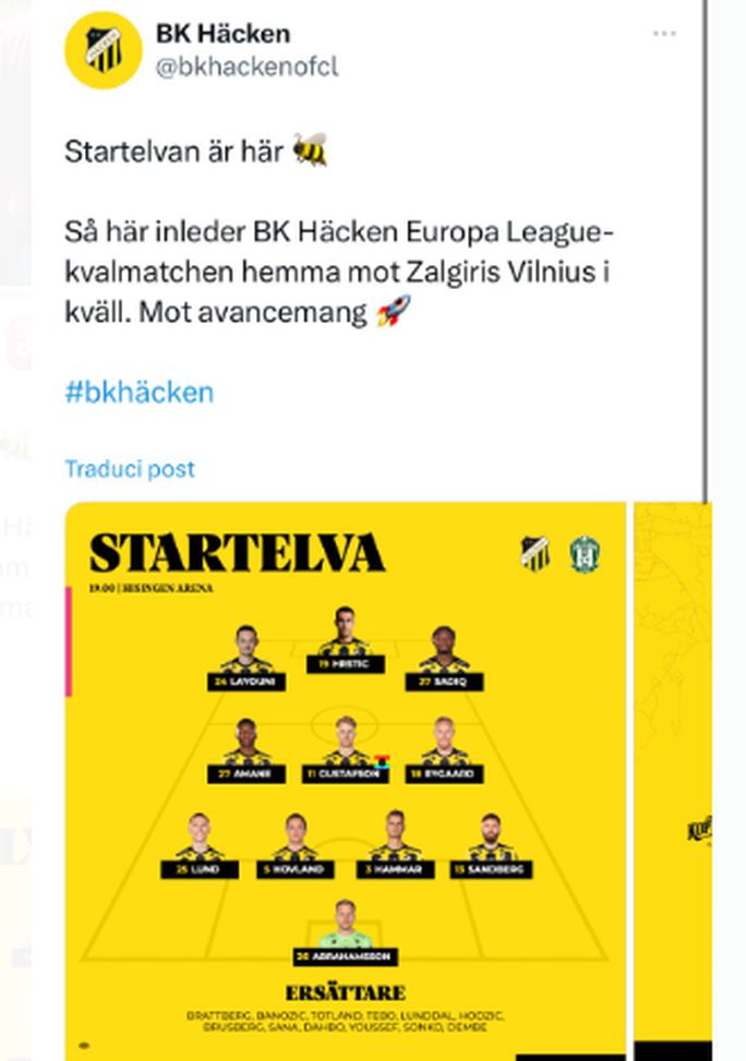 Europa League, l’obiettivo del Palermo Lund titolare nel match BK Hacken-Zalgiris- immagine 2